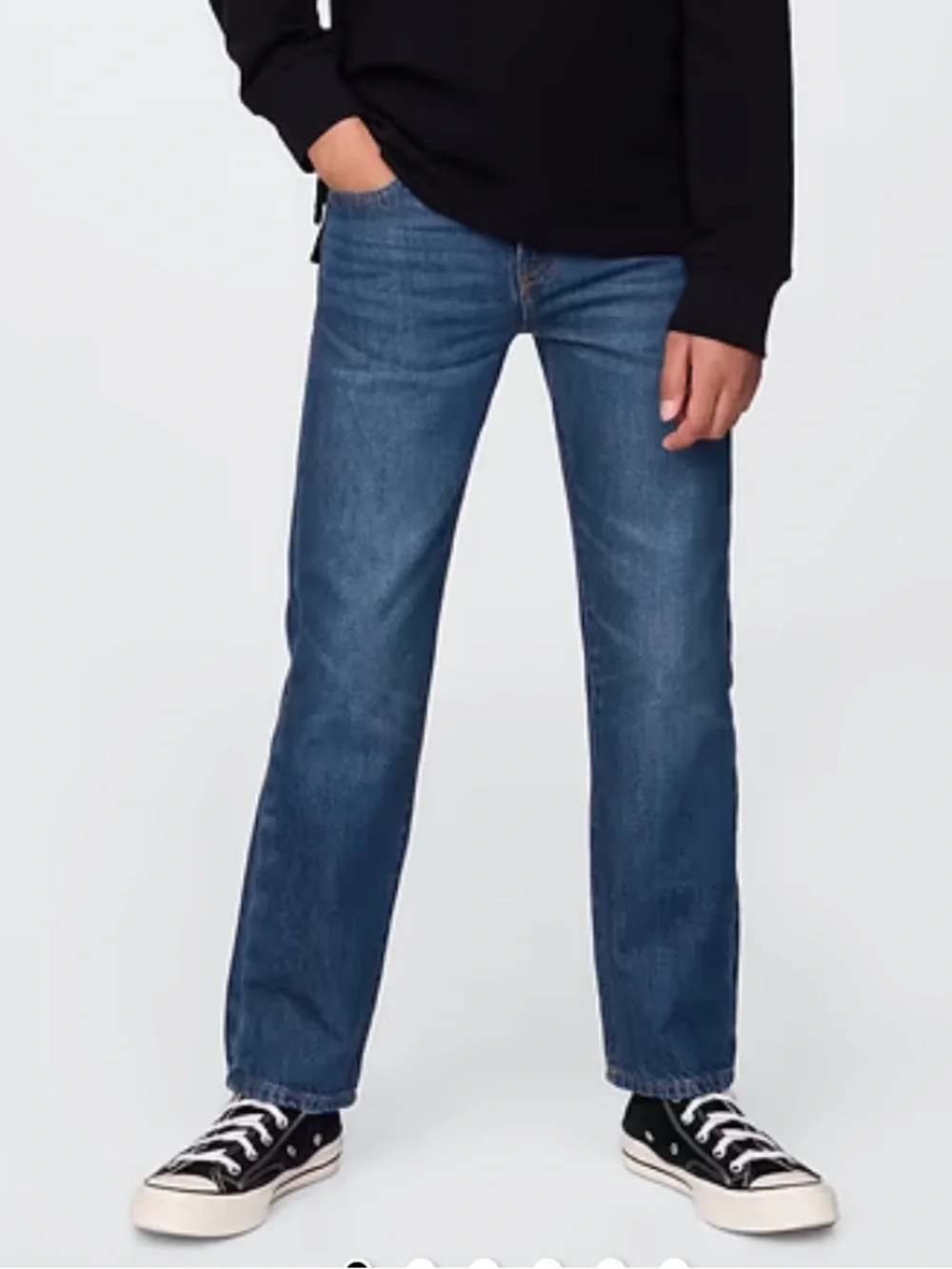 GAP Boys Indigo Straight-Fit Adjustable Waist Tabs Jeans | Back to School